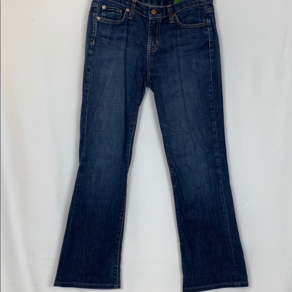 J Crew bootcut blue jeans waist 31”